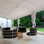 Canopy – Patio Canopy – Residential Canopy with drapes – Miami Awning – 1151