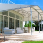 Canopy – custom Modern Residential Canopy – sleek curved style – Miami Awning – 1000 (1)