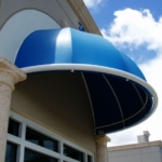 Commercial Awnings – retail – dome style with double front pipe – Miami Awning (3)