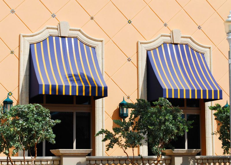 Awnings – commercial – custom striped – Miami Awning Co (1)