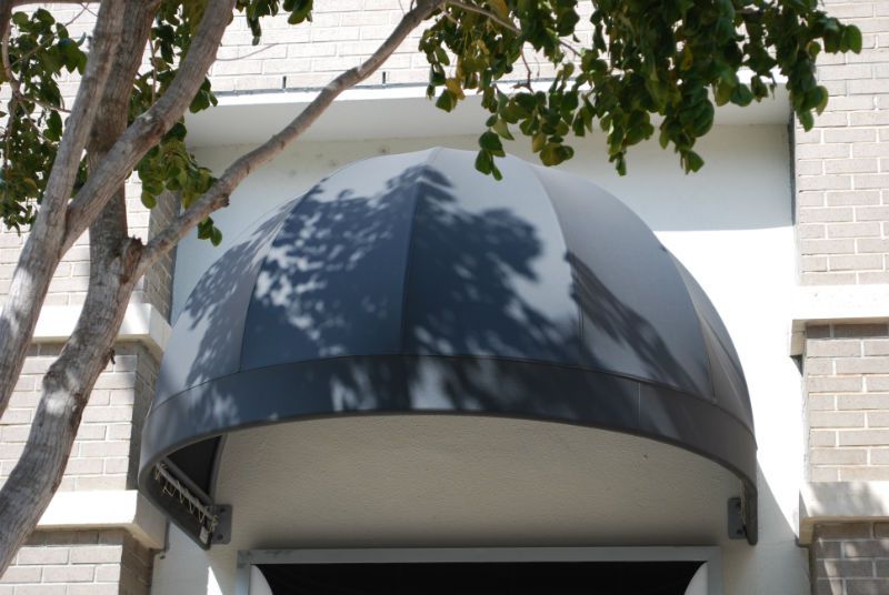 Commercial Awnings – dome style with wrap valance – Miami Awning Co (4)