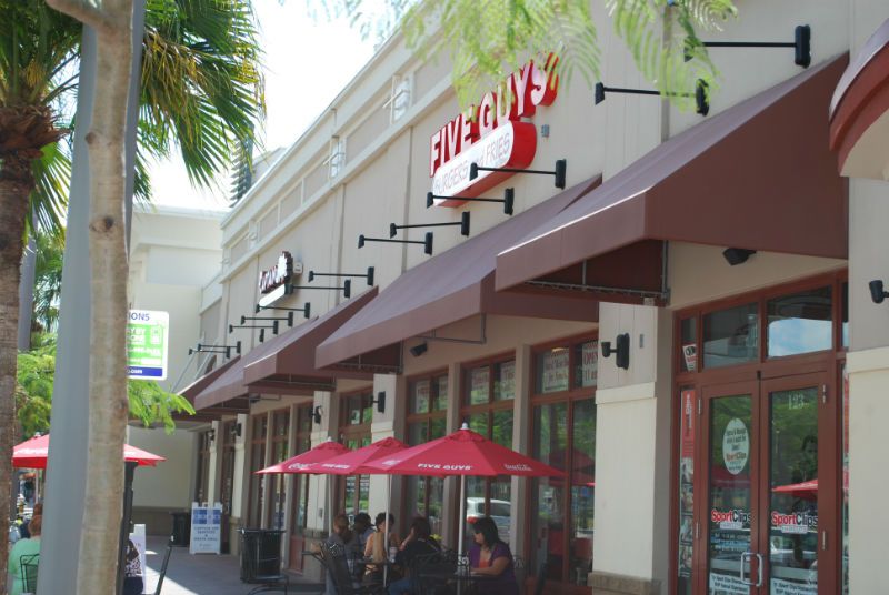 Commercial Awnings -lean-to style with rigid wrap valance – Miami Awning Co (1)