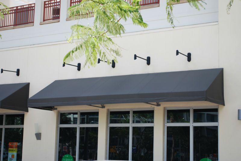 Commercial Awnings – trussed loose valance – Miami Awning Co (2)