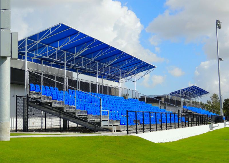 Commercial Canopy for Stadium Campbell Soccer Stadium at Lynn University – Stadium Canopies – Miami Awning (1)
