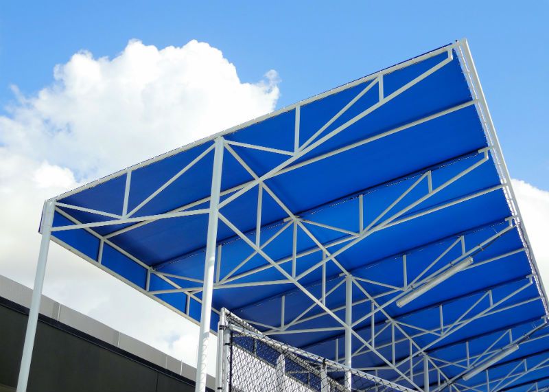 Commercial Canopy for Stadium Campbell Soccer Stadium at Lynn University – Stadium Canopies – Miami Awning (4)