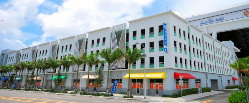 Miami Awning Company – Marlins Stadium Parking Garage – Commercial Awnings