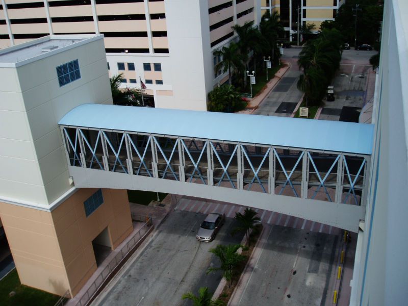 Walkway Canopy for bridge – South Miami Hospital – Miami Awning (1)