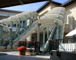 Commercial Custom Escalator Awnings - Merrick Park - Coral Gables, FL village-of-merrick-park-escalator-canopies