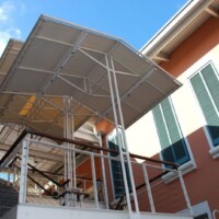 Staircase Canopies - Bayside Marketplace - Miami, FL bayside-commercial-stair-canopies-miami-awning
