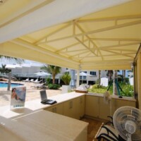 Amenities Cabana w/ Rolldown Curtains towel-cabana-rolldown-curtains-miami-awning