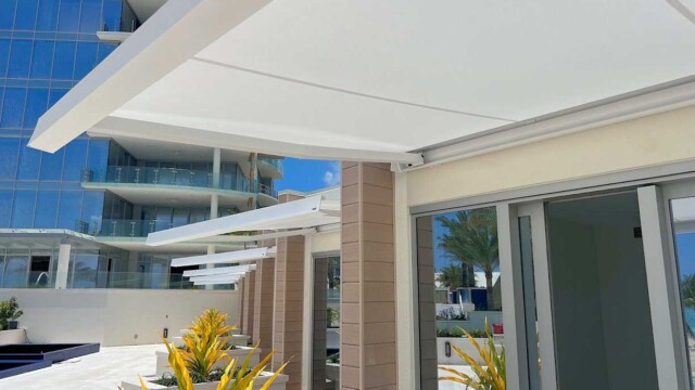 The Watermark Retractable Awning by Miami Awning